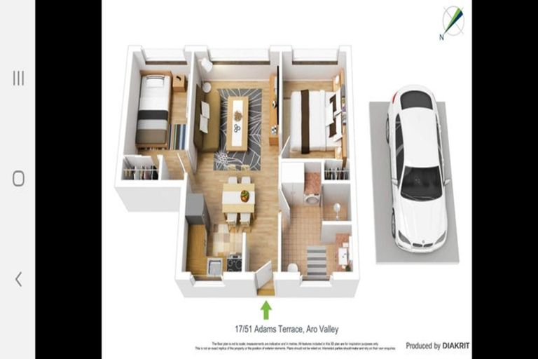 Photo of property in Parkland Flats, 17/51u Adams Terrace, Kelburn, Wellington, 6021