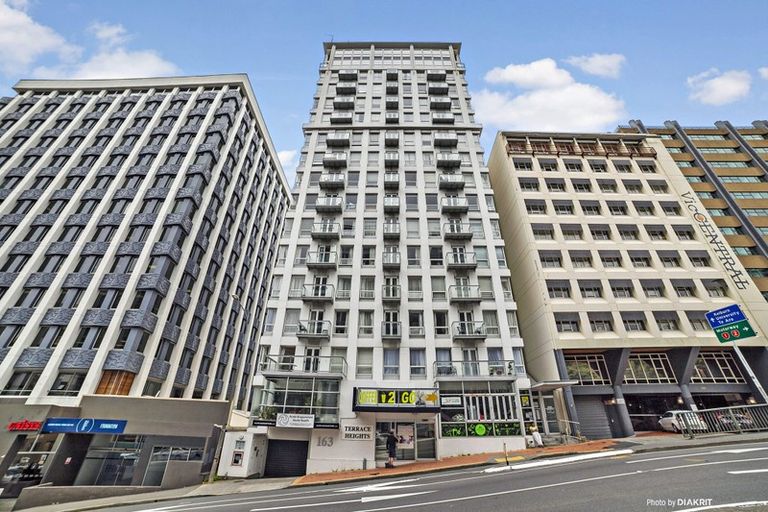Photo of property in Terrace Heights Apartments, 8e/163 The Terrace, Wellington Central, Wellington, 6011