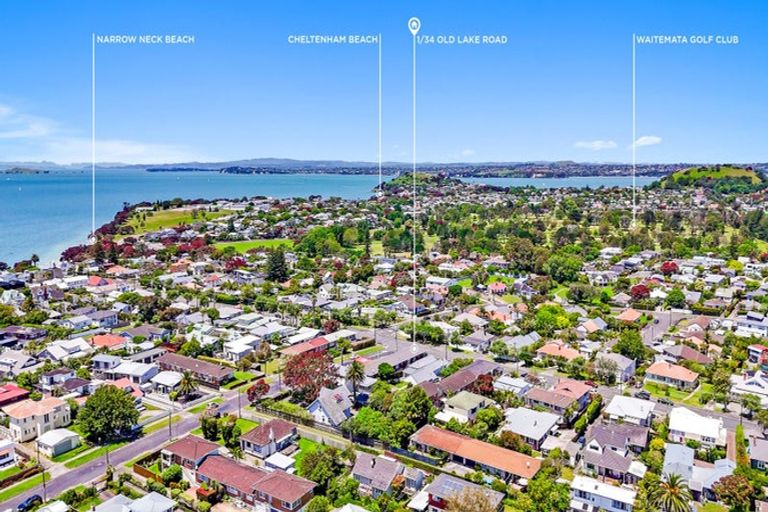 Photo of property in 1/34 Old Lake Road, Narrow Neck, Auckland, 0624
