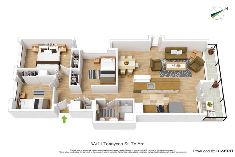 Photo of property in Republic Apartments, 3a/11 Tennyson Street, Te Aro, Wellington, 6011