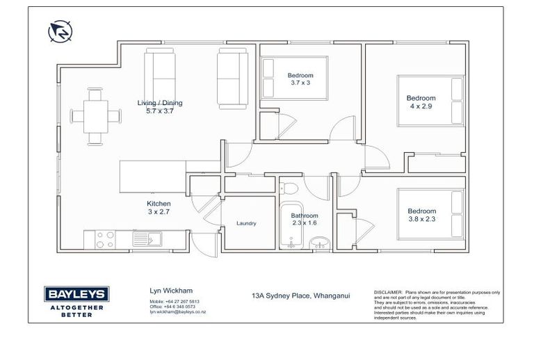 Photo of property in 13a Sydney Place, Whanganui, 4500