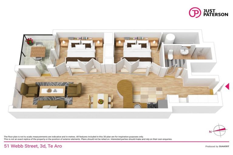 Photo of property in Qba Apartments, 3d/51 Webb Street, Mount Cook, Wellington, 6011