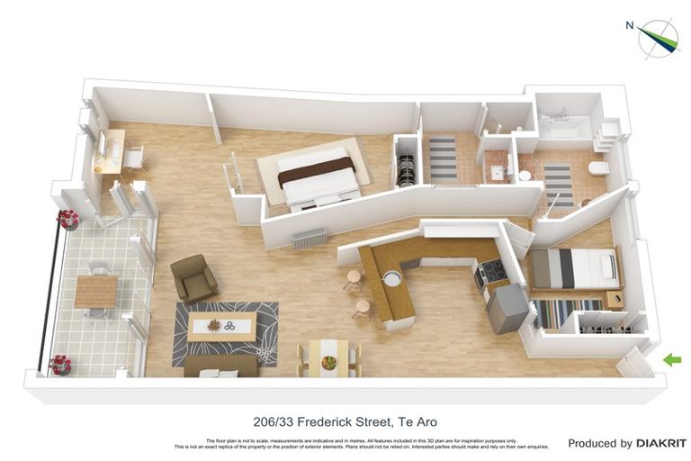 Photo of property in Croxley Mill Apartments, 206/33 Frederick Street, Te Aro, Wellington, 6011
