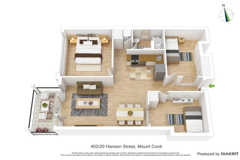 Photo of property in Vespa Apartments, 402/20 Hanson Street, Mount Cook, Wellington, 6021