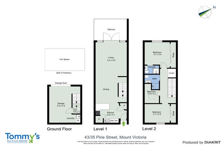 Photo of property in Victoria Villas, 43/35u Pirie Street, Mount Victoria, Wellington, 6011