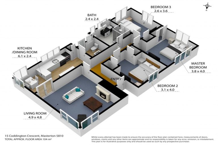 Photo of property in 15 Coddington Crescent, Masterton, 5810