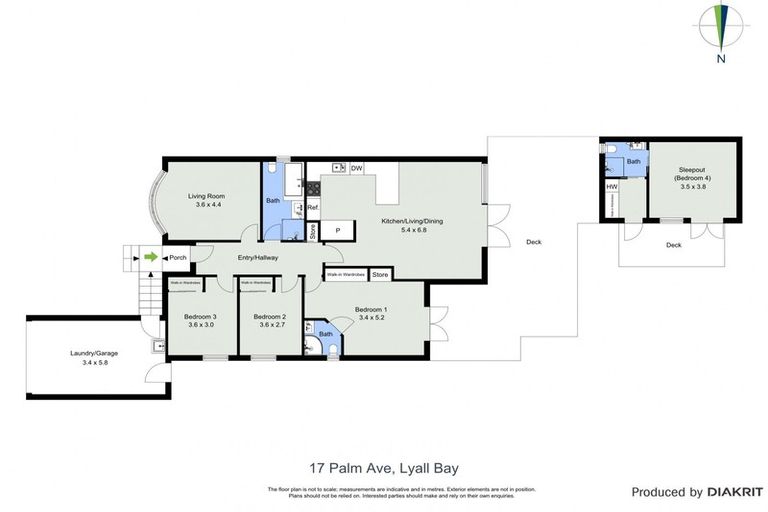 Photo of property in 17 Palm Avenue, Lyall Bay, Wellington, 6022