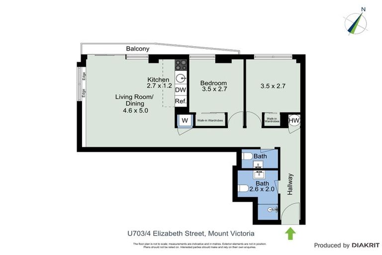 Photo of property in Alpha Apartments, 703/4u Elizabeth Street, Mount Victoria, Wellington, 6011