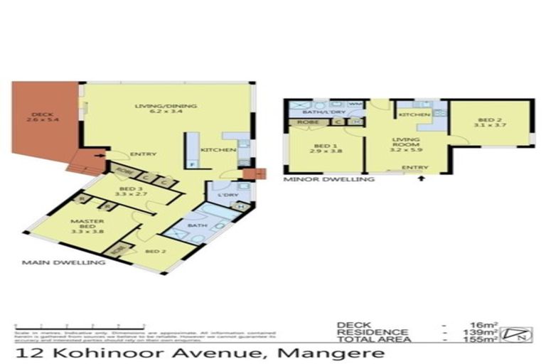 Photo of property in 12 Kohinoor Avenue, Mangere, Auckland, 2022