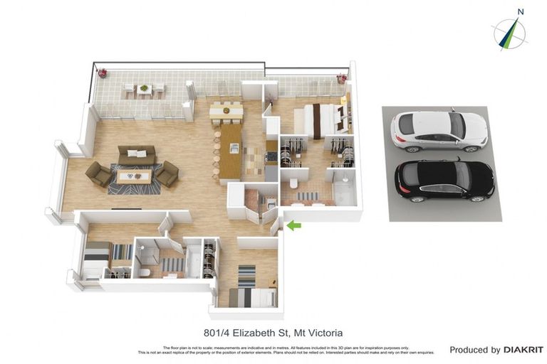 Photo of property in Alpha Apartments, 801/4u Elizabeth Street, Mount Victoria, Wellington, 6011