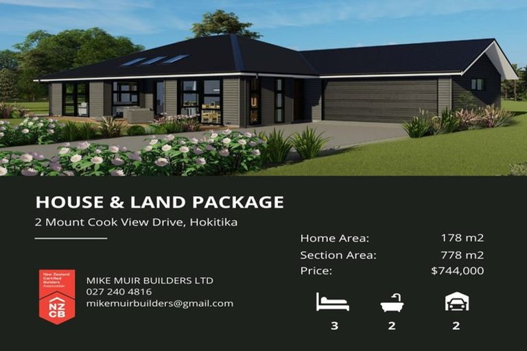 Photo of property in 2 Mount Cook View Drive, Hokitika, 7882