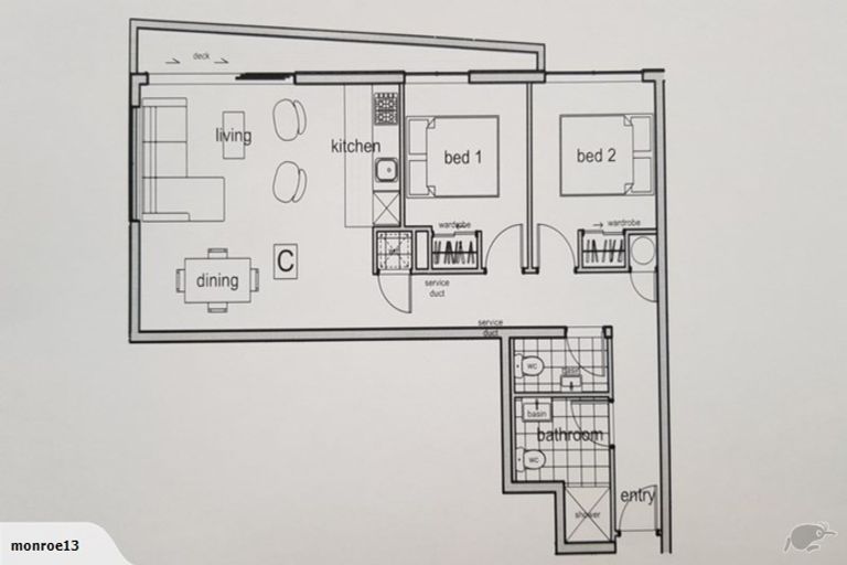Photo of property in Alpha Apartments, 503/4u Elizabeth Street, Mount Victoria, Wellington, 6011