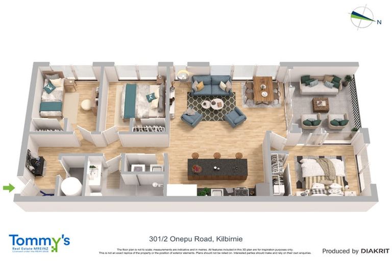 Photo of property in 301/2u Onepu Road, Kilbirnie, Wellington, 6022