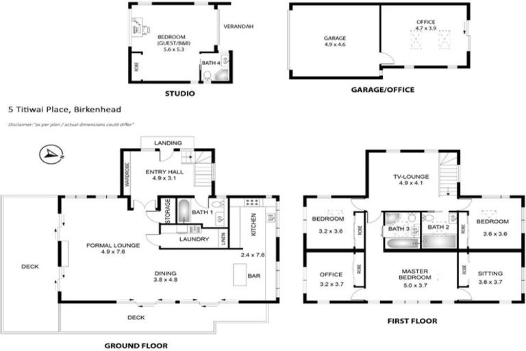 Photo of property in 5 Titiwai Place, Birkenhead, Auckland, 0626