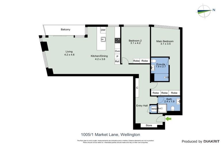 Photo of property in 1005/1 Market Lane, Wellington Central, Wellington, 6011