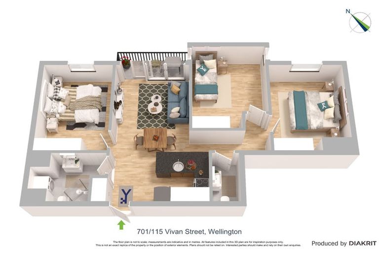 Photo of property in City Lodge, 701/115 Vivian Street, Te Aro, Wellington, 6011