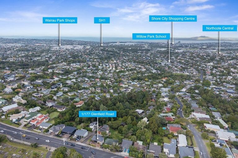 Photo of property in 1/177 Glenfield Road, Hillcrest, Auckland, 0627
