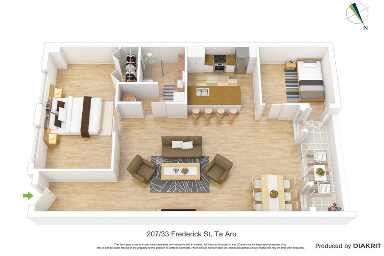 Photo of property in Croxley Mill Apartments, 207/33 Frederick Street, Te Aro, Wellington, 6011