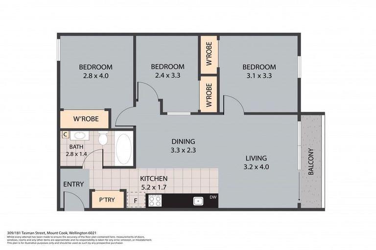 Photo of property in Detroit Apartments, 309/181u Tasman Street, Mount Cook, Wellington, 6021