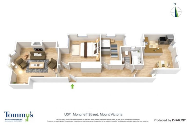 Photo of property in 1u3 Moncrieff Street, Mount Victoria, Wellington, 6011
