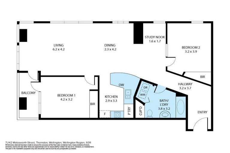 Photo of property in Kate Sheppard Apartments, 7j/42 Molesworth Street, Thorndon, Wellington, 6011