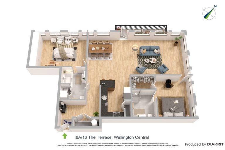Photo of property in Kelvin House, 8a/16 The Terrace, Wellington Central, Wellington, 6011