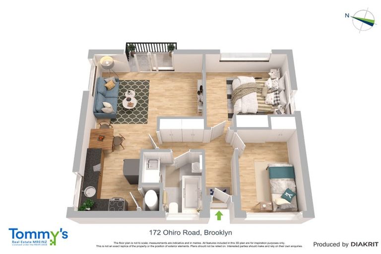 Photo of property in 172u2 Ohiro Road, Brooklyn, Wellington, 6021