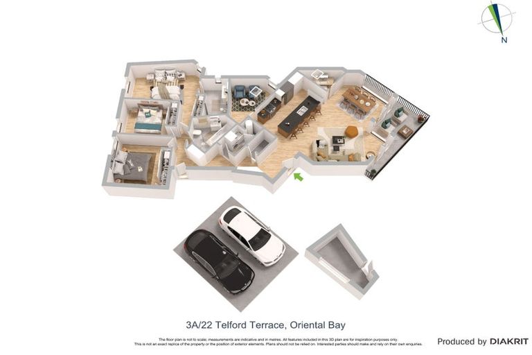 Photo of property in 3a/22 Telford Terrace, Oriental Bay, Wellington, 6011