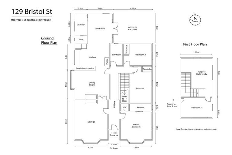 Photo of property in 129 Bristol Street, St Albans, Christchurch, 8014