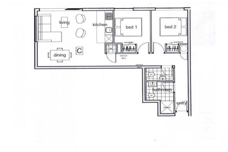 Photo of property in Alpha Apartments, 503/4u Elizabeth Street, Mount Victoria, Wellington, 6011