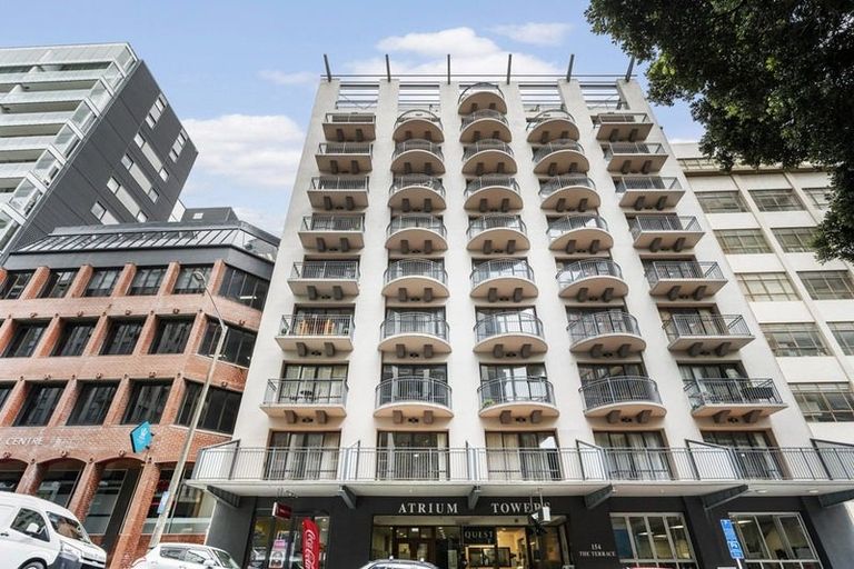 Photo of property in Atrium Towers, 8a/154 The Terrace, Wellington Central, Wellington, 6011