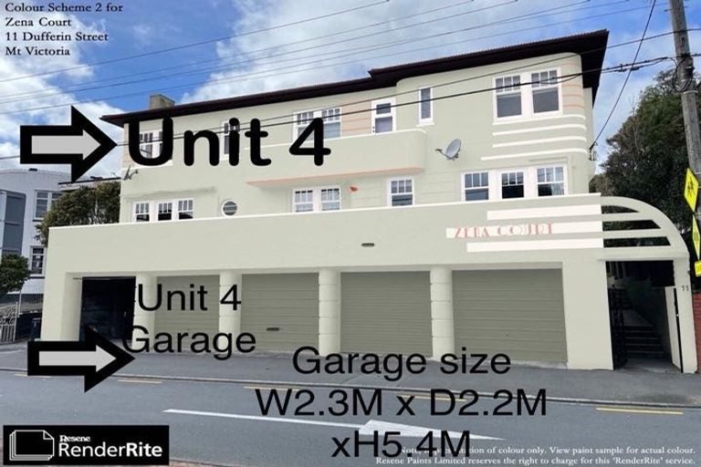 Photo of property in Zena Court, 11f4 Dufferin Street, Mount Victoria, Wellington, 6021